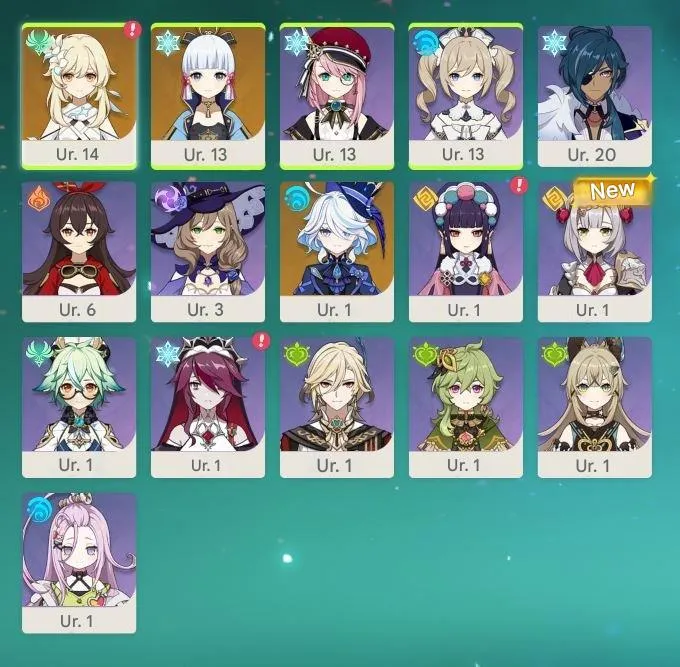 GI1415 Ayaka + Furina Starter With 15 Characters AR21 Europe 